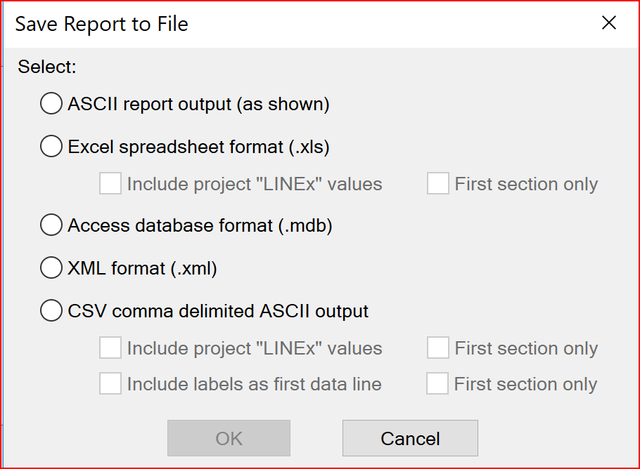 autocad save report to file